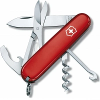 Нож перочинный Victorinox Compact, сталь X55CrMo14, рукоять Cellidor®, красный купить в Екатеринбурге