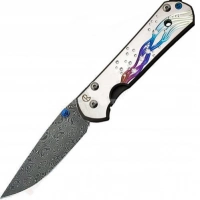 Нож складной Lg. Sebenza 21 Unique Seagrass Graphics, Raindrop Damascus купить в Екатеринбурге