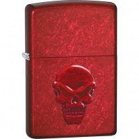 Зажигалка ZIPPO Doom с покрытием Candy Apple Red, латунь/сталь, красная, глянцевая, 36x12x56 мм купить в 